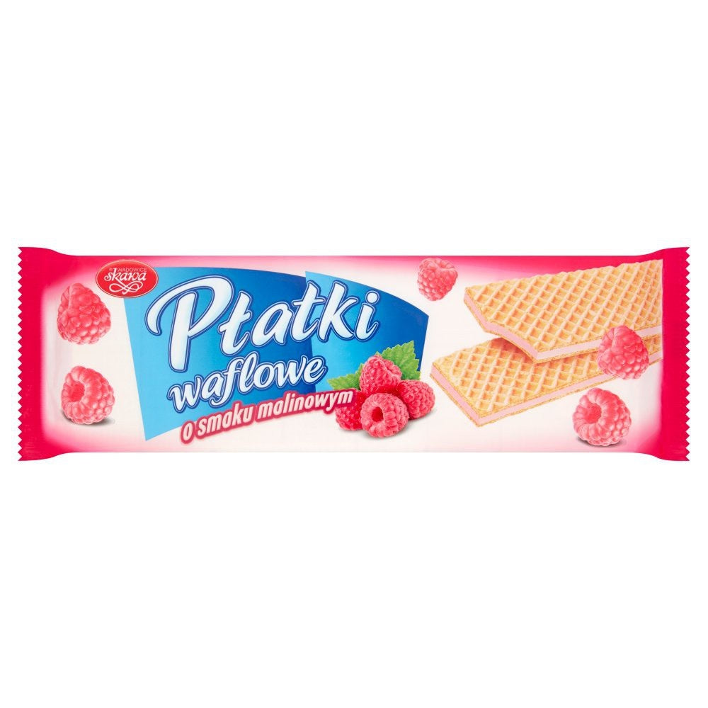 Płatki waflowe o smaku malinowym 130 g Skawa