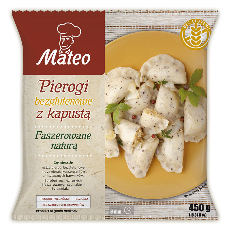 Pierogi z kapustą bezglutenowe 450g Mateo