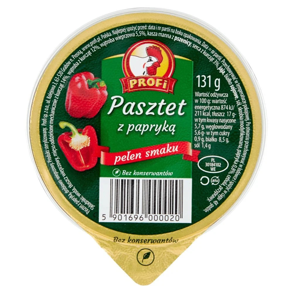 Pasztet wielkopolski z papryką 131g Profi