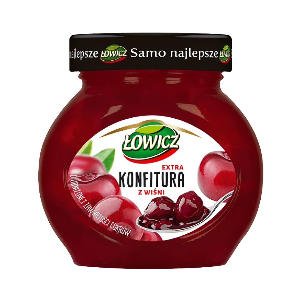 Konfitura niskosłodzona wiśniowa łowicz 240g Agros Nova