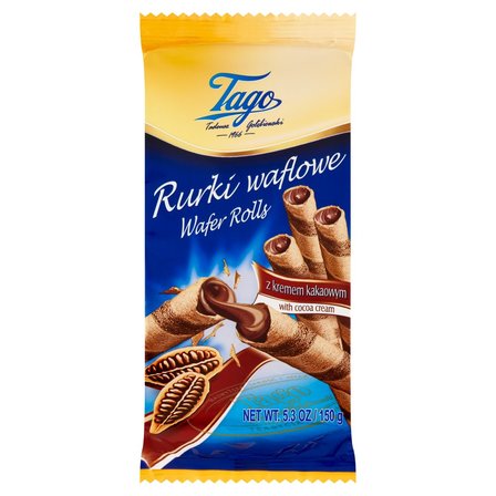 Rurki kakaowe 150g Tago